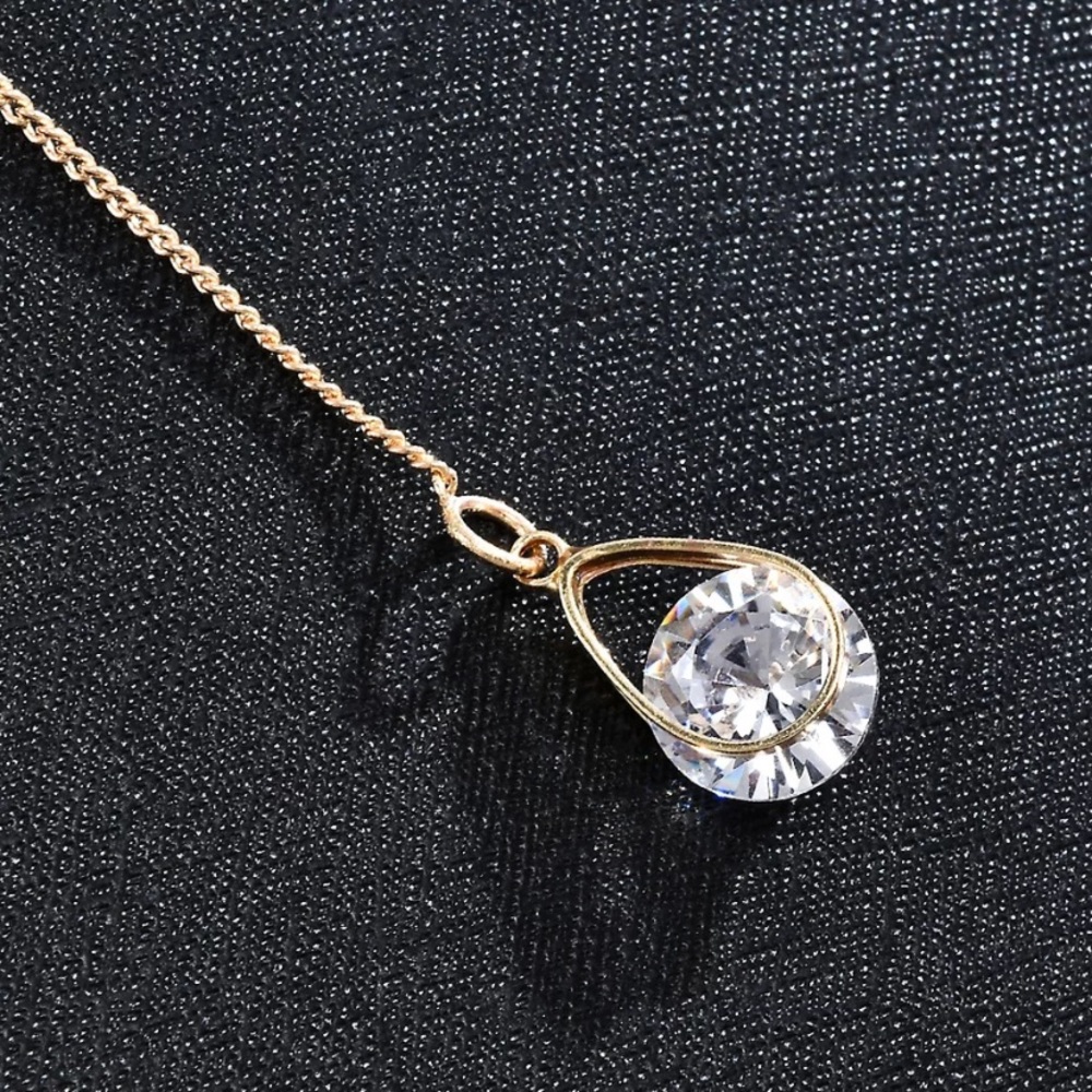 New 18k gold plated diamond stone earrings - Picture 6 of 6